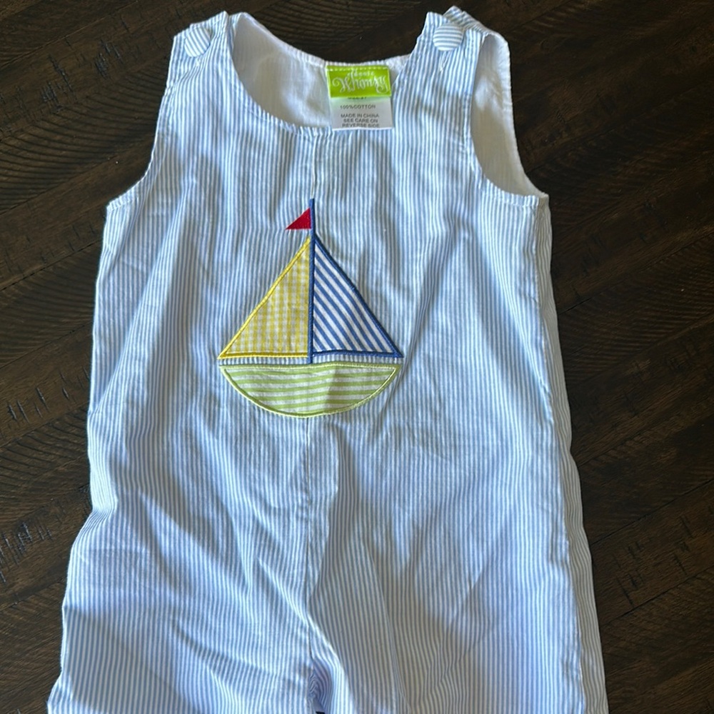 Striped Sailboat Romper